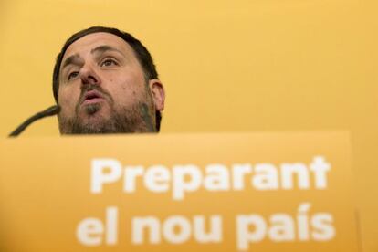 Junqueras, en el Consell Nacional d'ERC.