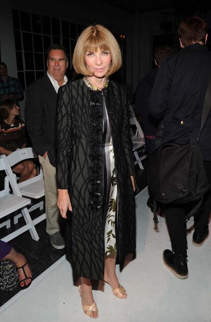 La gur por excelencia de la moda Anna Wintour, fue una de las invitadas que ms flashes acapar en el desfile de Altuzarra.