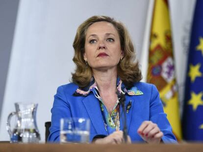 La ministra de Economía y Empresa, Nadia Calviño. 
