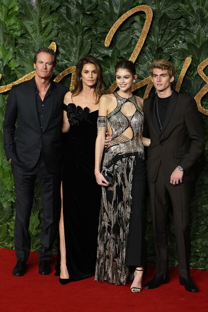 La familia Gerber-Crawford al completo: Cindy Crawford Rande Gerber, Kaia Gerber y Presley Gerber.