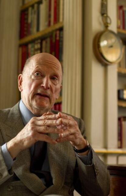 El rey Simeón II de Bulgaria, entrevistado en su casa en Madrid en abril de 2013.
