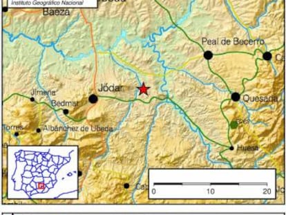 Un enjambre de 42 terremotos de hasta 4 de magnitud sacude el centro de Jaén
