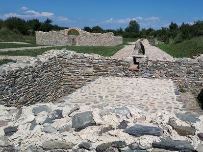 An aqueduct that provided water to Viminacium, a large Roman city south of the Danube, in modern-day Serbia.