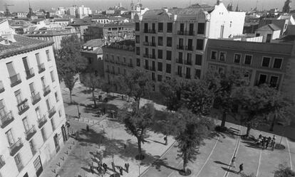 La madrileña Plaza de la Paja en 1997.
