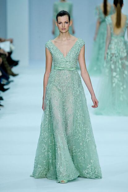 Las princesas de color de fresa de Elie Saab