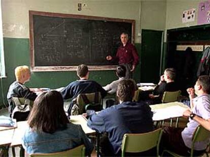 Clase en un instituto de Barcelona.
