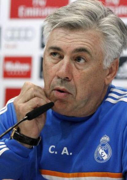 Carlo Ancelotti, durante la rueda de prensa.