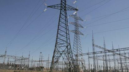 Torres eléctricas a las afueras de Salamanca.