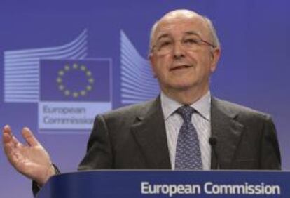 El vicepresidente de la Comisión Europea (CE) y responsable de Competencia, Joaquín Almunia. EFE/Archivo