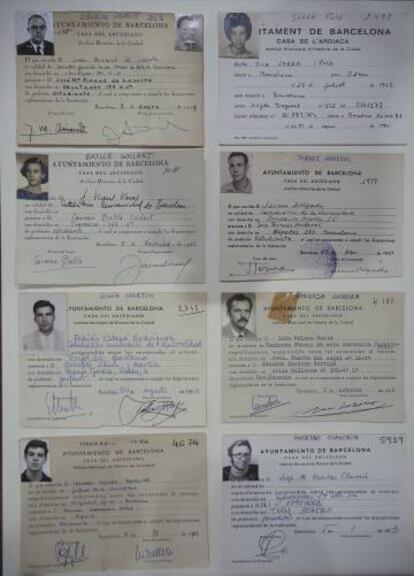 Los carnets de Ainaud de Lasarte, Eva Serra, Carme Batlle, José Termes, Ernest Lluch, Eduardo Mendoza, Pasquall Maragall y Huertas Clavería.