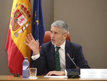 El ministro del Interior, Fernando Grande-Marlaska, el pasado 29 de junio en la presentación de la campaña de verano de tráfico.