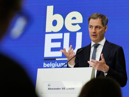 El primer ministro belga, Alexander De Croo, este viernes en Bruselas.