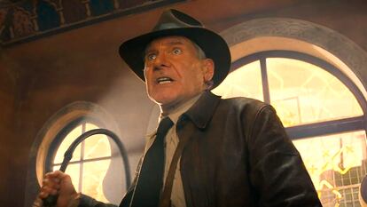 Harrison Ford en un fotograma de la película 'Indiana Jones y el dial del destino'.