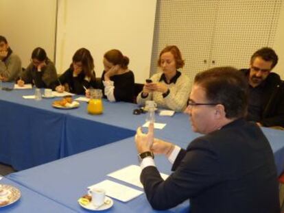 Seraf&iacute;n Castellano en un desayuno con periodistas.