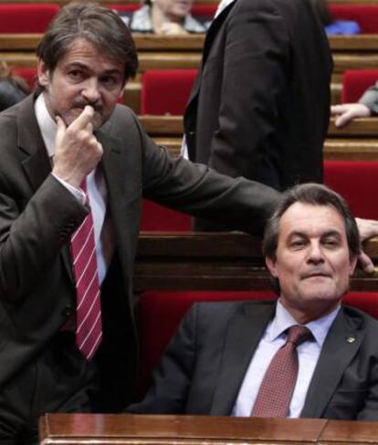 Oriol Pujol i Artur Mas en una imatge d'arxiu.