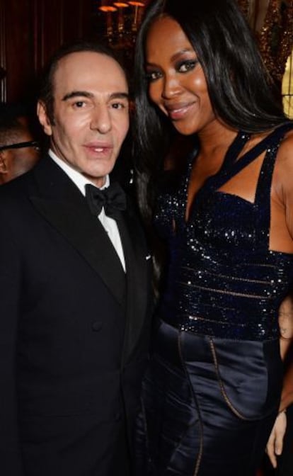 ohn Galliano y Naomi Campbell, el lunes en Londres.