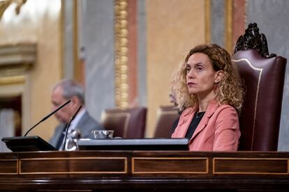 La presidenta del Congreso, Meritxell Batet, durante un pleno.