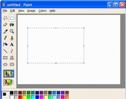 Programa Paint de Microsoft.