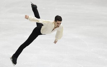 Javier Fernández, este sábado, durante su ejercicio.