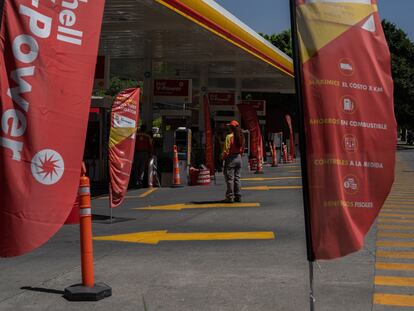 Una gasolinera de Shell en Ciudad de México