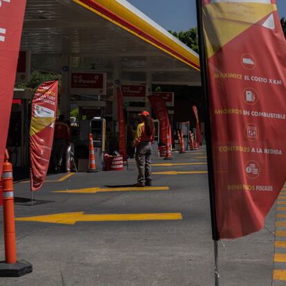 Una gasolinera de Shell en Ciudad de México