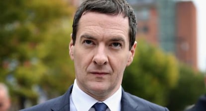 El canciller del Exchequer, George Osborne, llega la congreso 'tory' en Manchester.