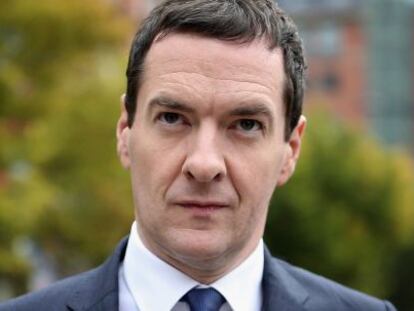 El canciller del Exchequer, George Osborne, llega la congreso 'tory' en Manchester.