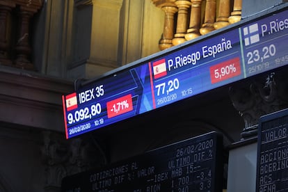 The Spanish stock market has fallen since the outbreak of the coronavirus.