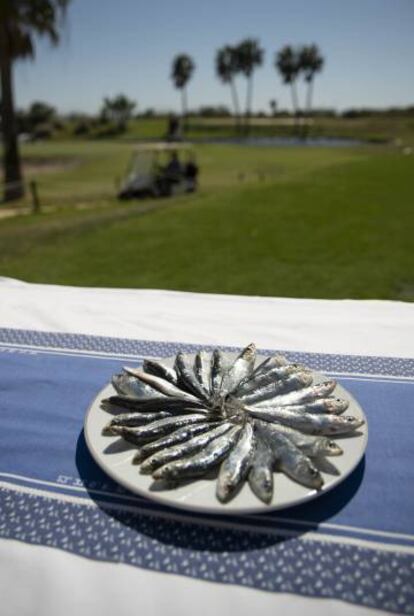 Sardinas frescas procedente de las costas de Málaga en el parador Málaga Golf.