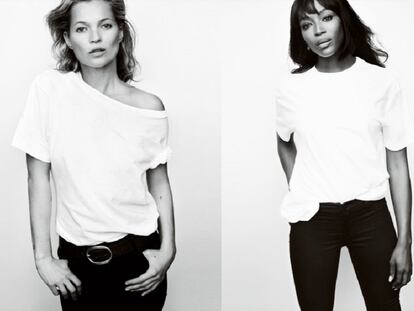 Kate Moss y Naomi Campbell fotografiadas por Mario Testino para la campa&ntilde;a Fashion Targets Breast Cancer.