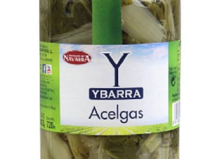 Un bote de acelgas de Ybarra.