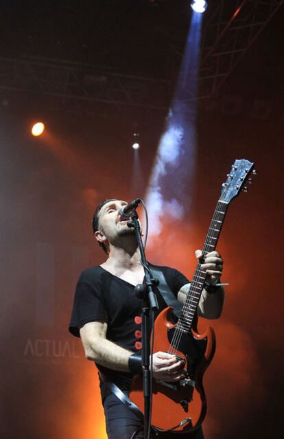 El cantante del grupo irlandés Therapy?, anoche en el festival Actual, en Logroño.