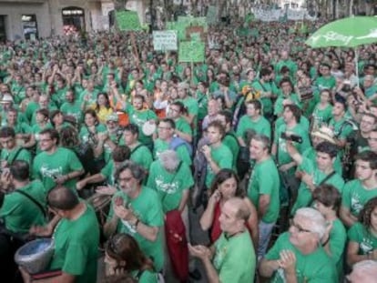 Manifestaci&oacute;n del domingo en Palma contra la pol&iacute;tica educativa.