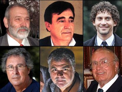 Francisco Pell&oacute;n, Calixto S&aacute;nchez, Paco Le&oacute;n, Enrique de Melchor, Benito Zambrano y Pedro Escacena.