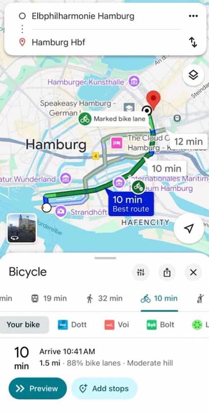 Novedades en el uso de las bicis en Google Maps