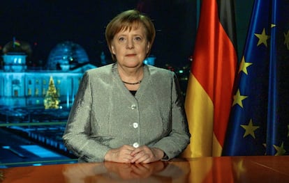 Angela Merkel, durante seu discurso de Ano Novo à nação.