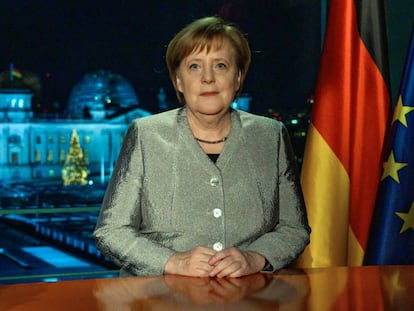 Angela Merkel, durante seu discurso de Ano Novo à nação.