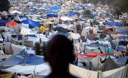 Campo de refugiados en Puerto Príncipe tras el terremoto de 2010