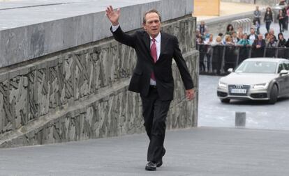 Tommy Lee Jones, ayer en San Sebasti&aacute;n