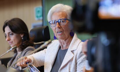 La presidenta del Banco Central Europeo, Christine Lagarde, ante el Parlamento Europeo.