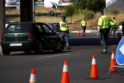 La Guardia Civil, en un control rutinario.