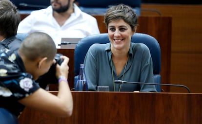 La portavoz de Podemos en la Asamblea de Madrid, Lorena Ruiz-Huerta.