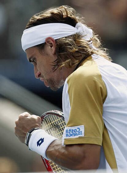 David Ferrer, durante el partido