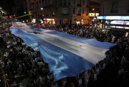 Imagen de la marcha por las calles de Buenos Aires.