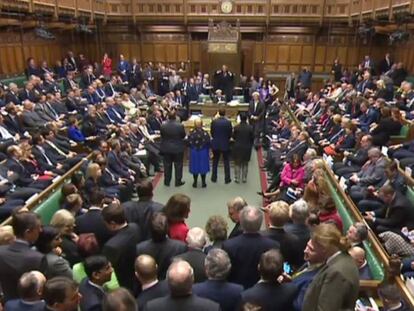 A C&acirc;mara dos Comuns, durante a vota&ccedil;&atilde;o do &#039;Brexit&#039;.