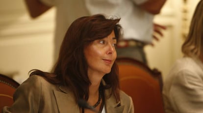 La magistrada Concepción Espejel, en el pleno del Consejo General del Poder Judicia.