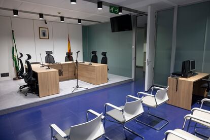 A courtroom in the courts of Palmas Altas, Seville.