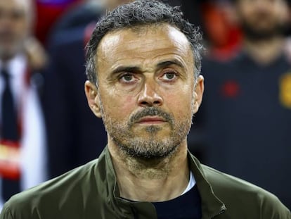 Luis Enrique, exentrenador de la selección española de fútbol y del Barça, el pasado marzo en Valencia.