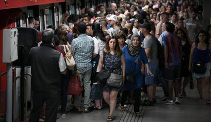 Huelga en el metro, en 2017.