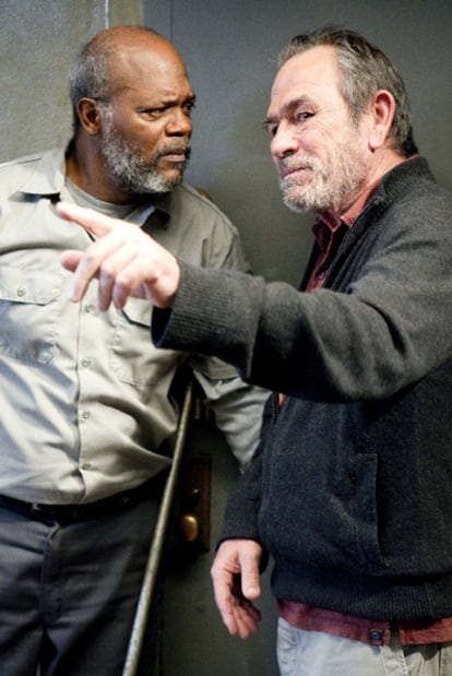 Samuel L. Jackson (izquierda) y Tommy Lee Jones, en <i>Sunset Limited. </i>